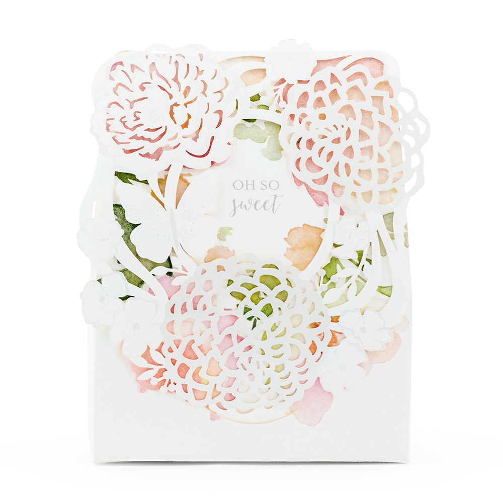 Boîte de faveur de jardin floral