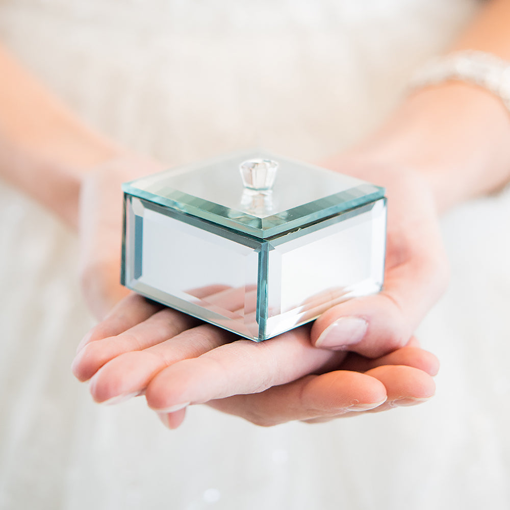 Small Mirrored Box With Lid
