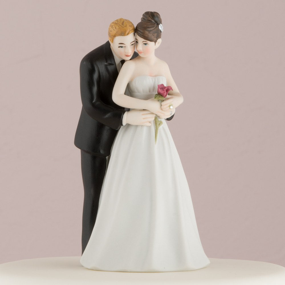 "Yes To The Rose" Bride And Groom Couple Figurine