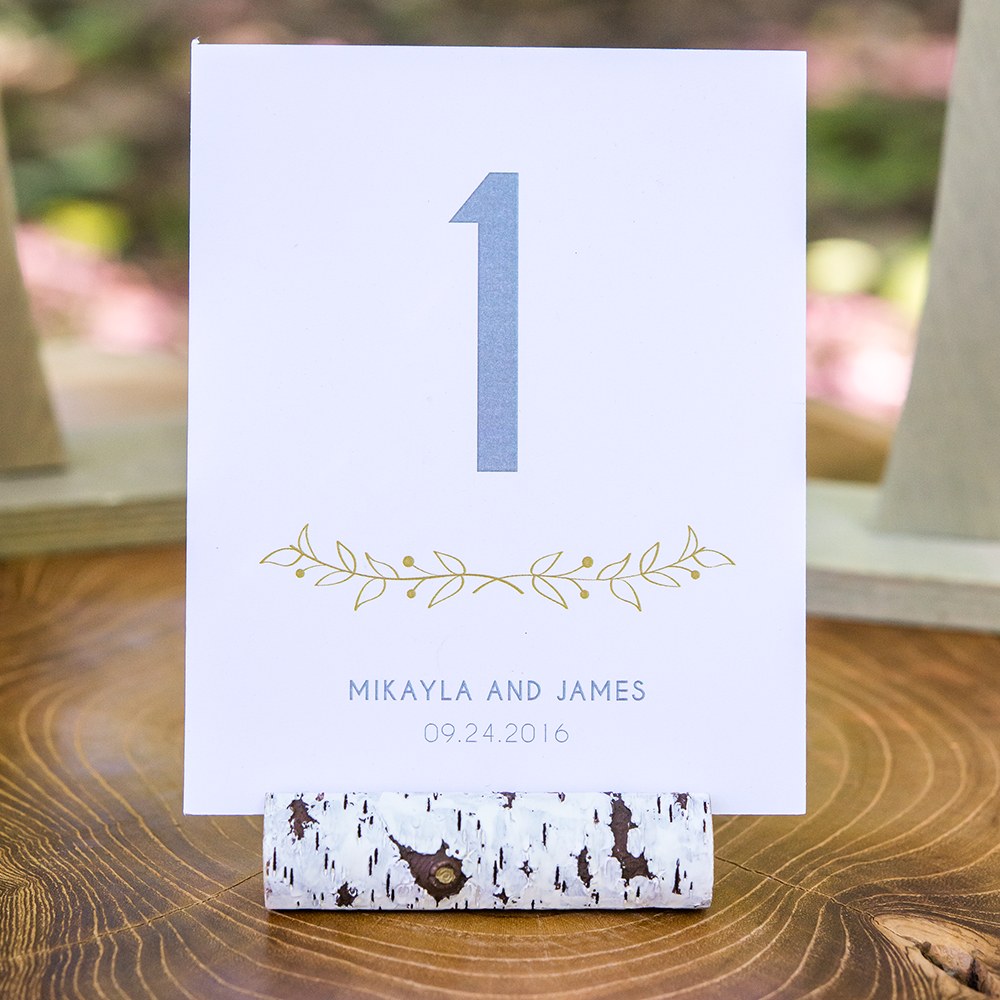 Faux Birch Log Card Holders