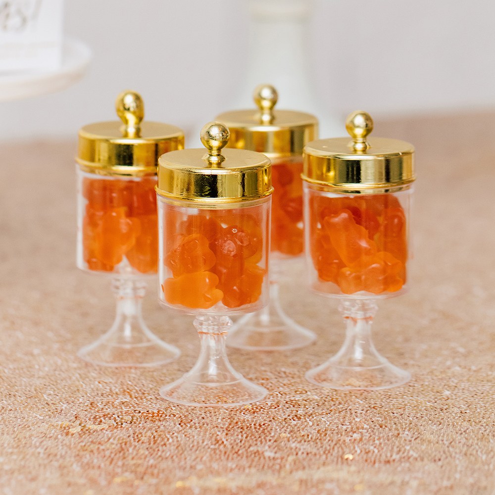 Petite boîte cadeau - Coupe cylindrique avec couvercle doré
