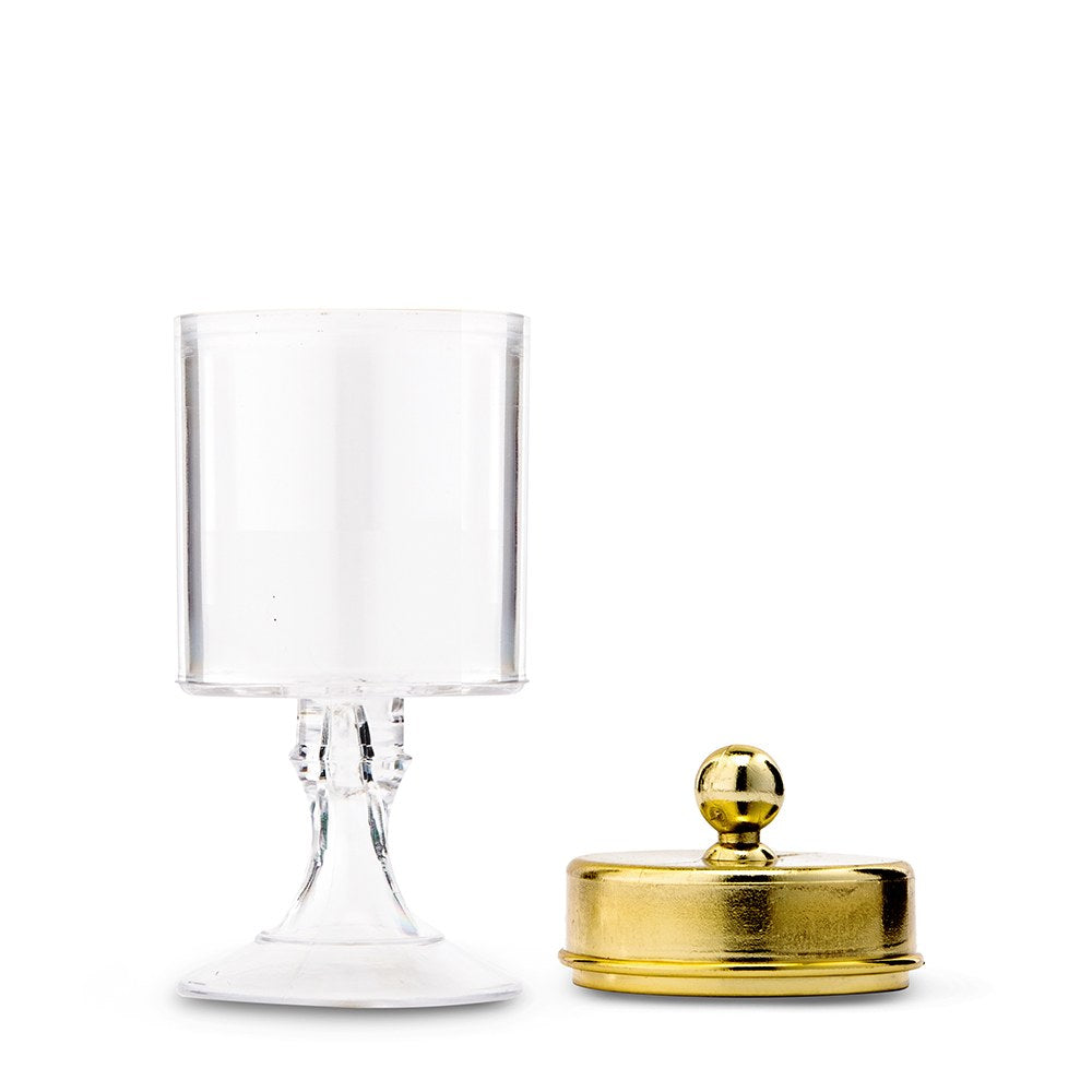 Petite boîte cadeau - Coupe cylindrique avec couvercle doré