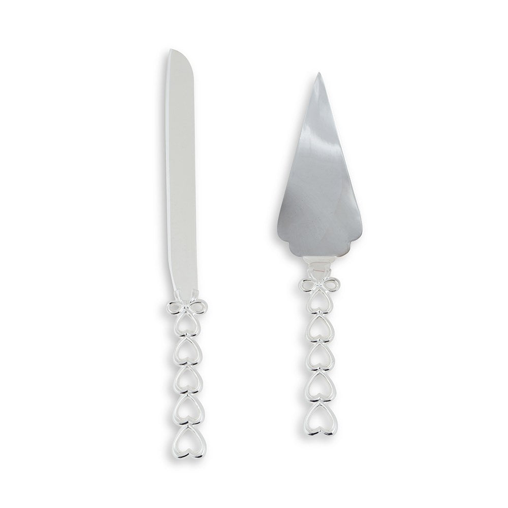 Ensemble de service à gâteau - coeurs