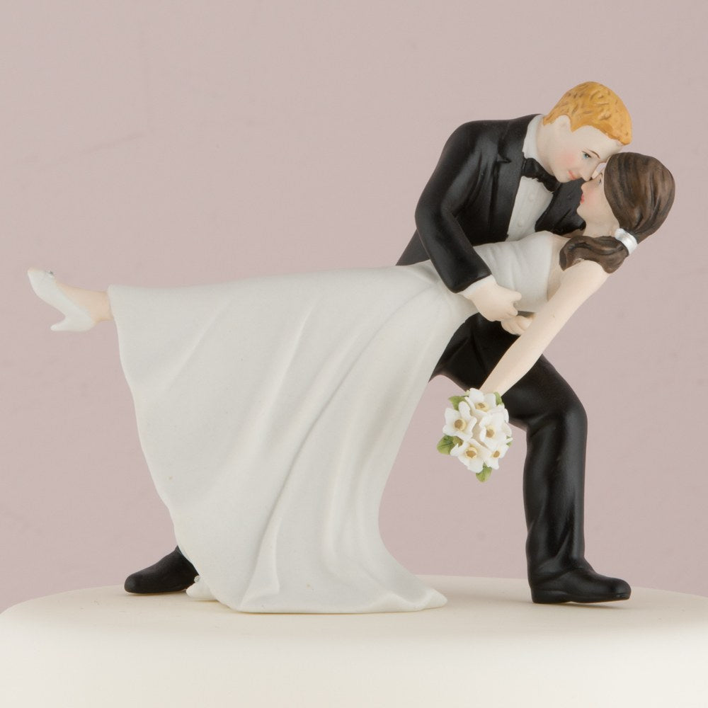 "A Romantic Dip" Dancing Bride And Groom Couple Figurine