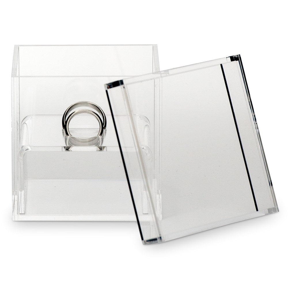 Unique Alternative Acrylic Wedding Ring Box