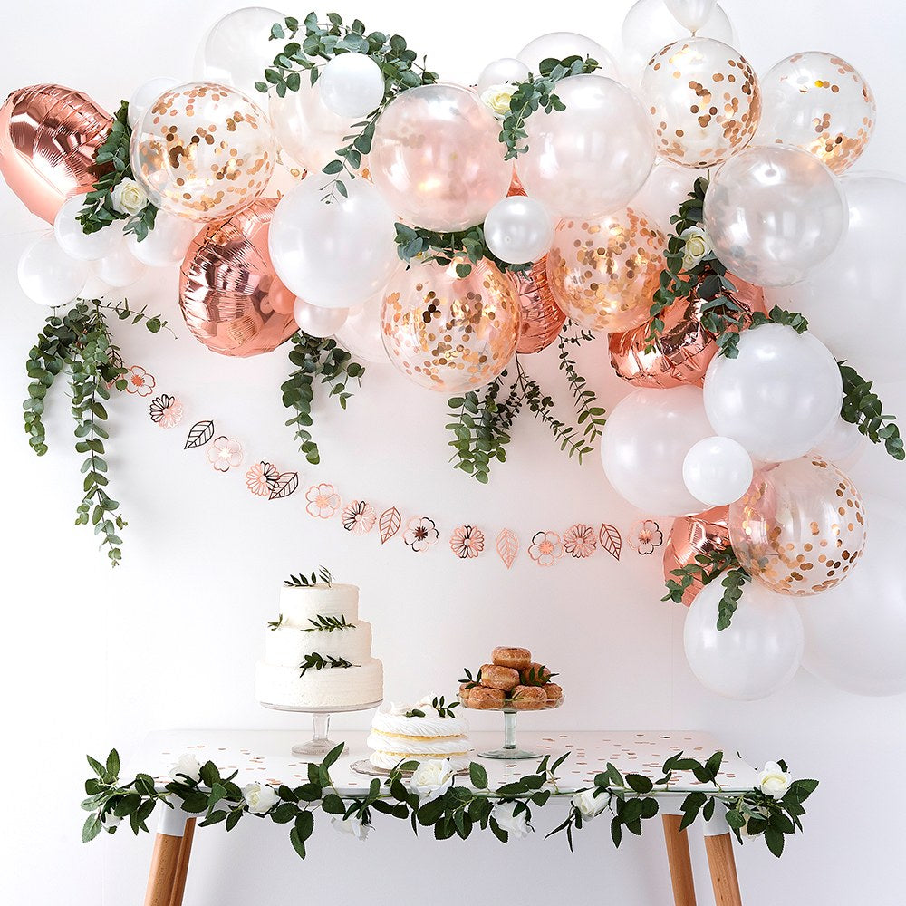 Kit Arche de Ballons - Arrangement Or Rose