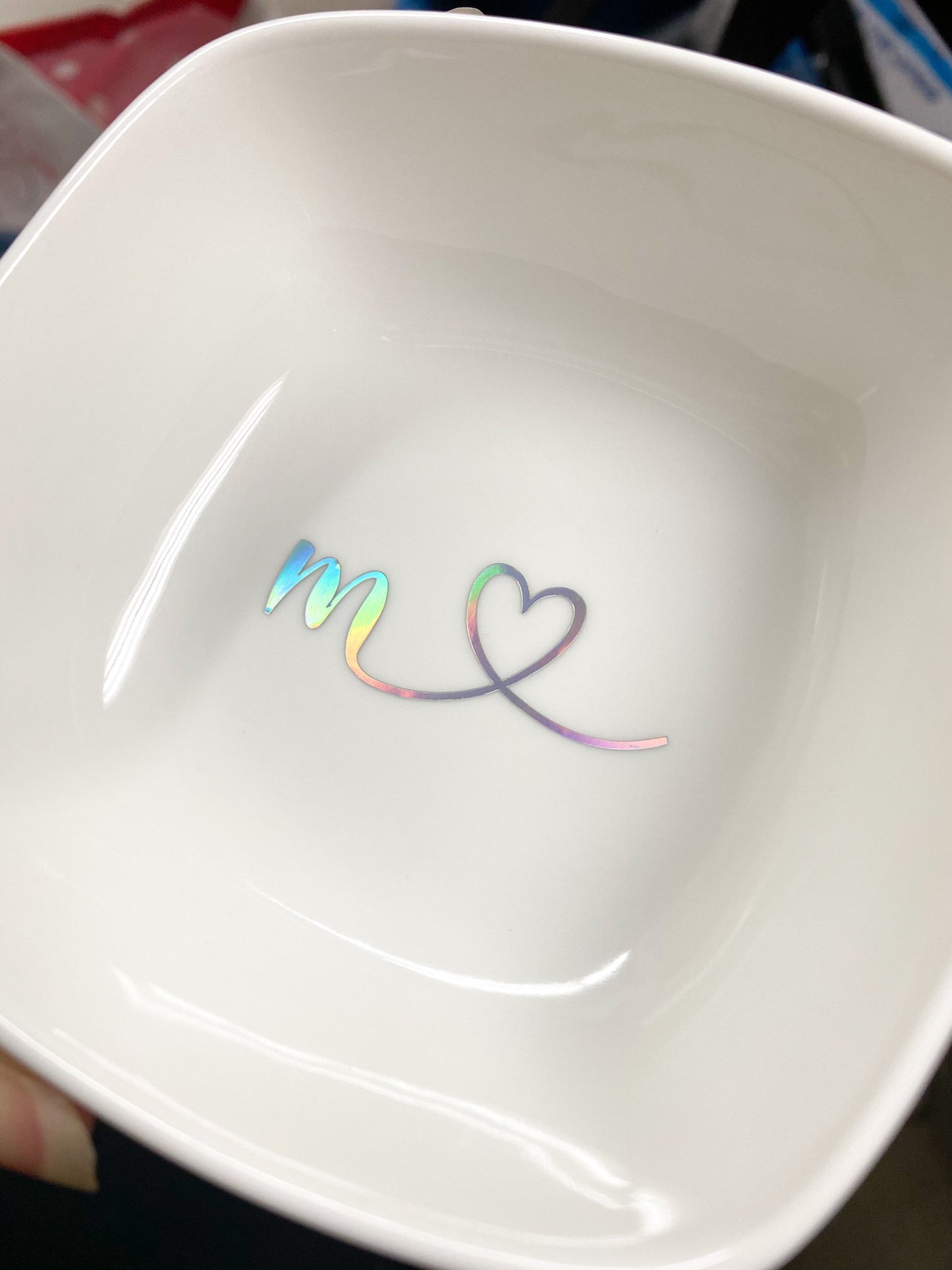 Assiette de bague avec personnalisation