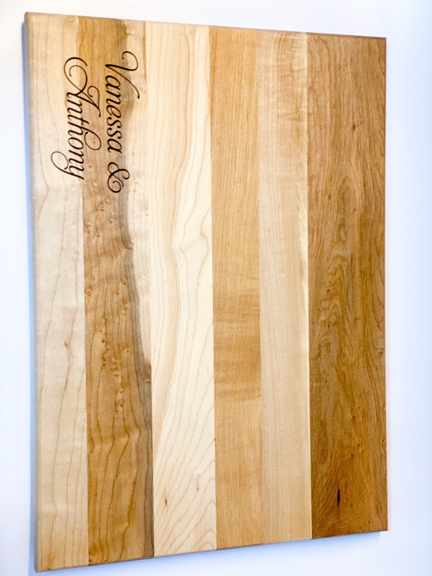 Planche d'érable avec gravure