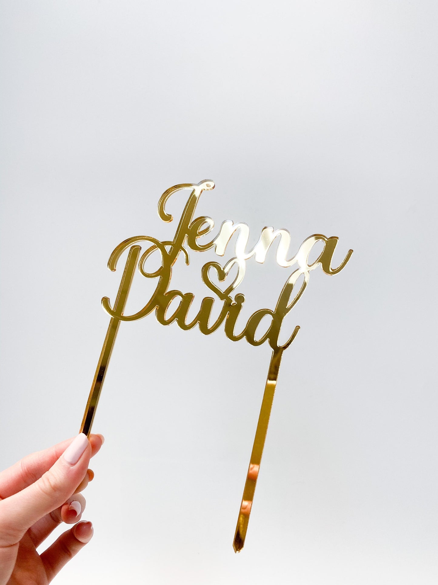 Custom Cutout Cake Topper - names