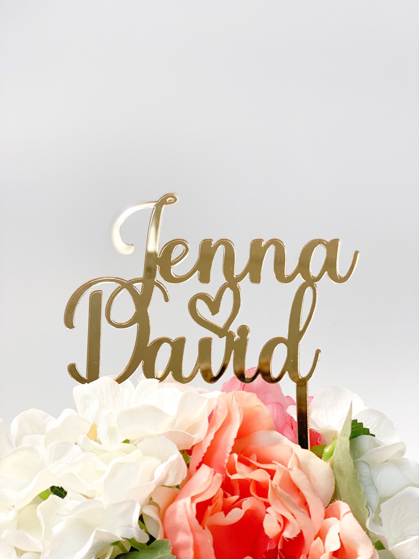 Custom Cutout Cake Topper - names