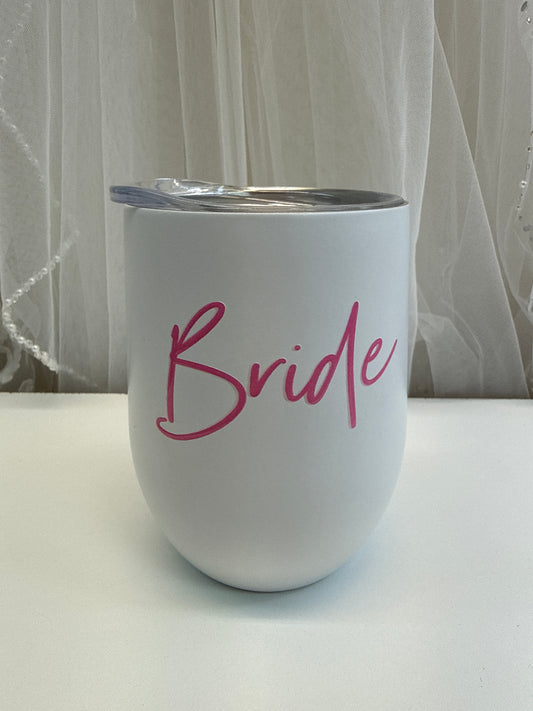 Personalized Stemless Travel Tumbler - Team Bride