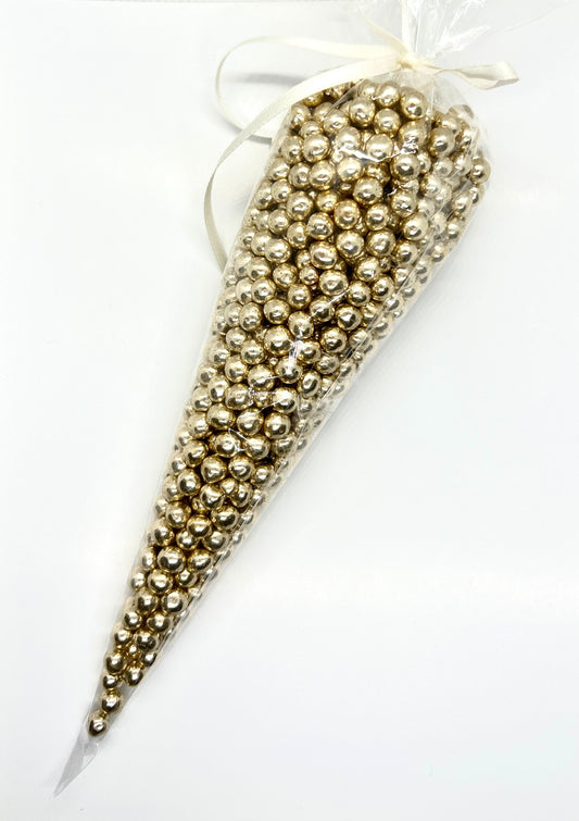 Gold coated Pearl beads 100g