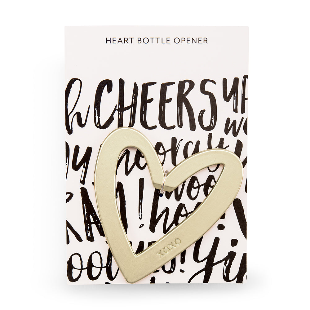 Gold Heart Bottle Opener Wedding Favour