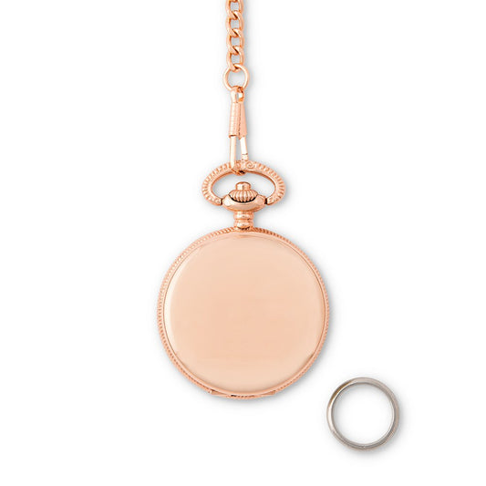 Rose Gold Pocket Wedding Ring Holder With Chain