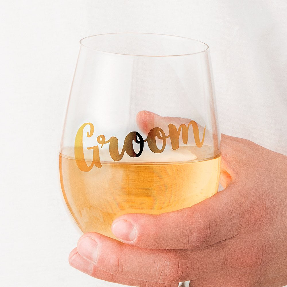 Toasting Wine Glass - Groom