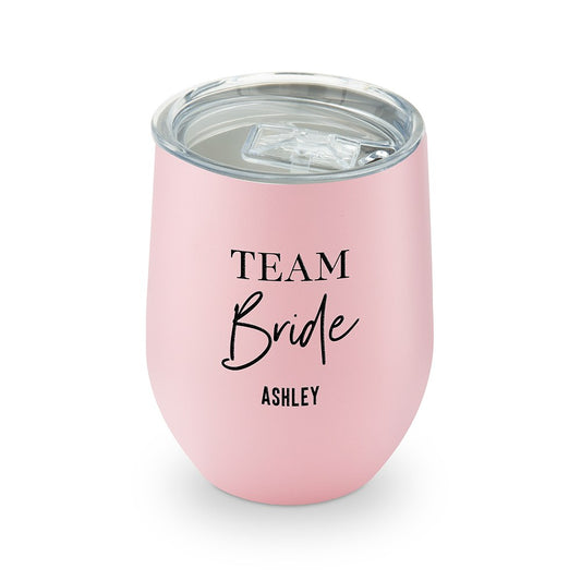Personalized Stemless Travel Tumbler - Team Bride