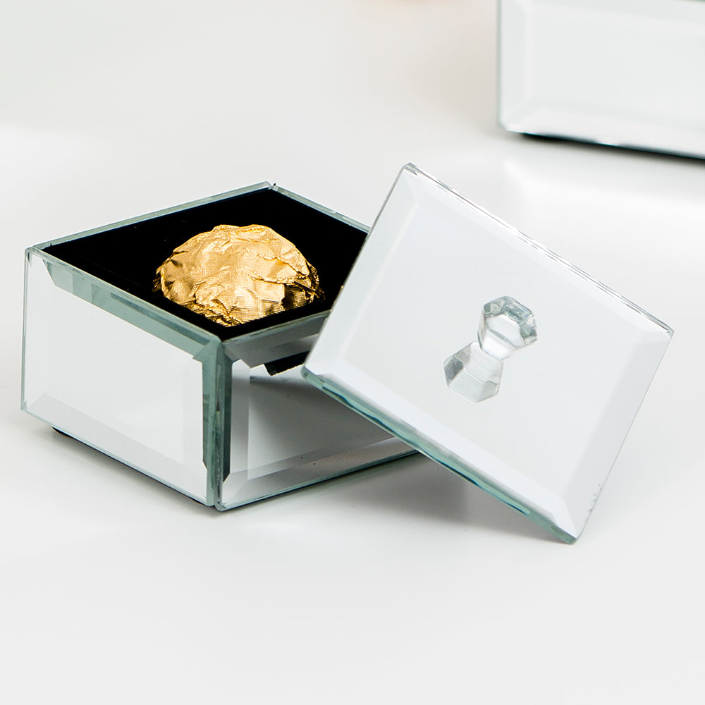 Small Mirrored Box With Lid