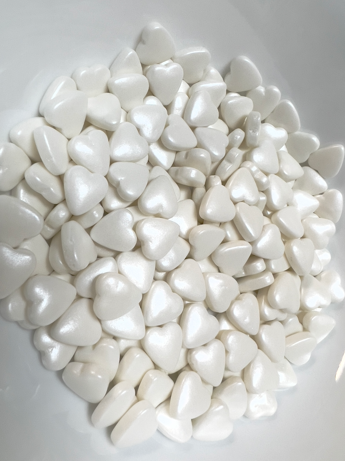 White Candy Hearts 100g