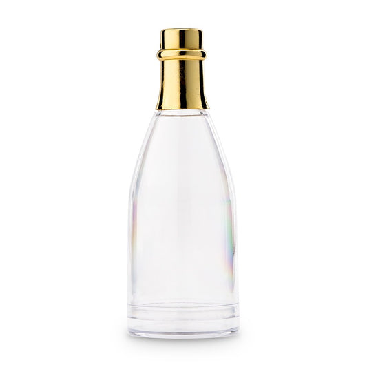 Small Clear Plastic Wedding Favour Container - Champagne Bottle With Gold Lid