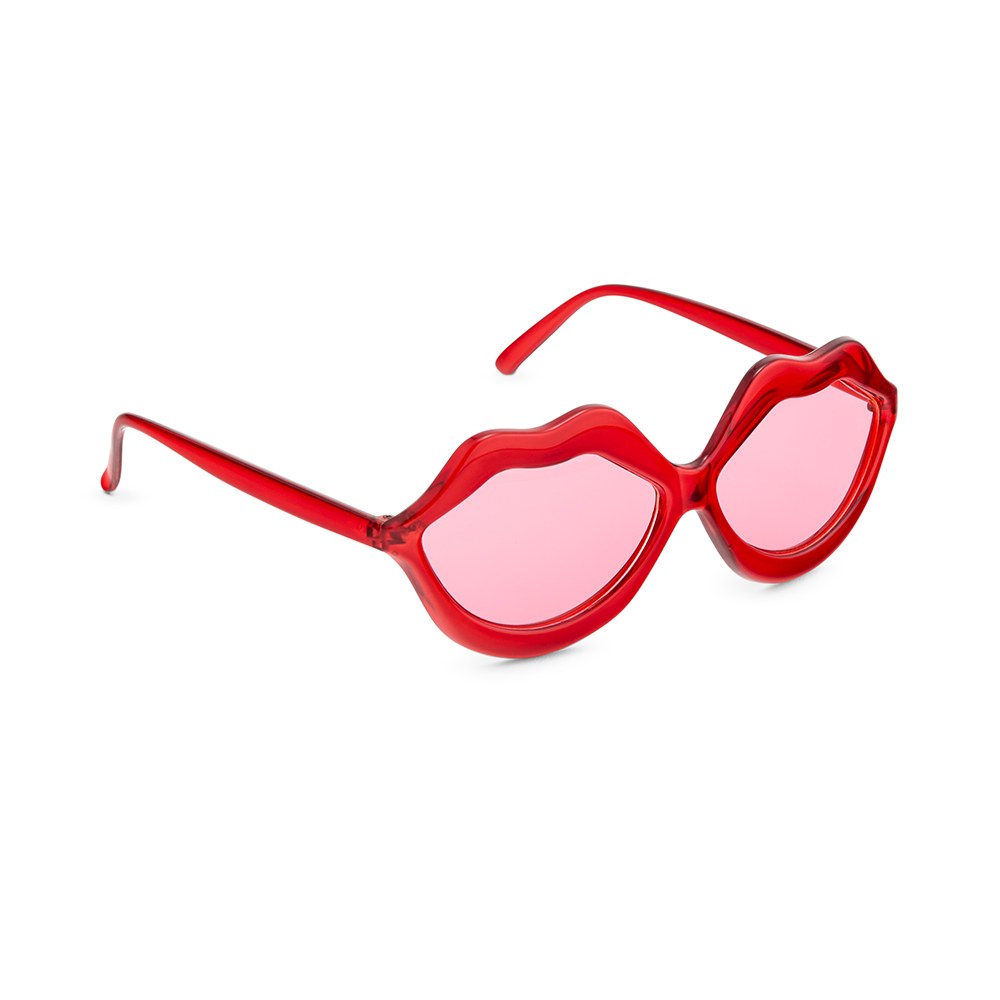 Women’s Unique Shaped Bachelorette Party Sunglasses - Red Lips