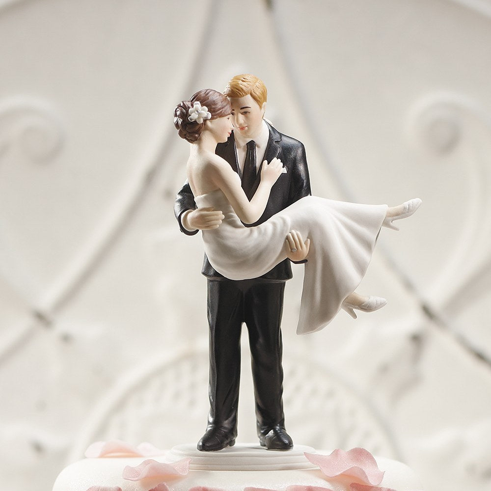 "Balayé dans ses bras" Figurine mariage