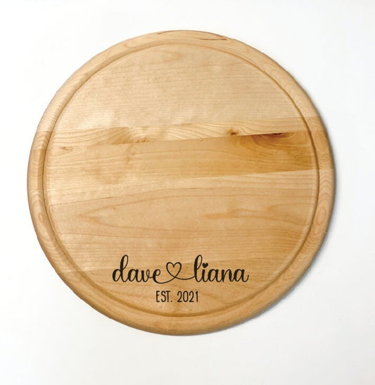 Round Engraved Serving Board