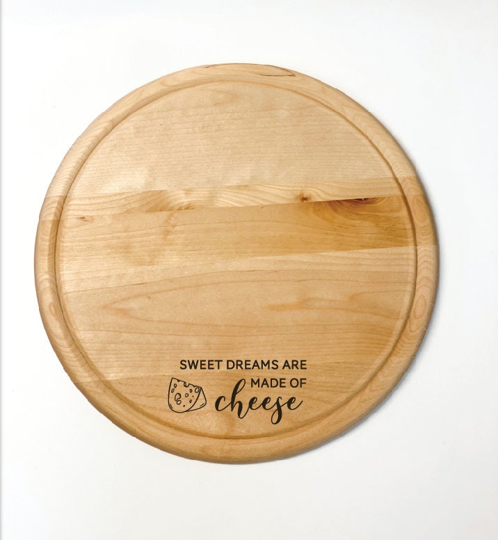 Round Engraved Cheese Board